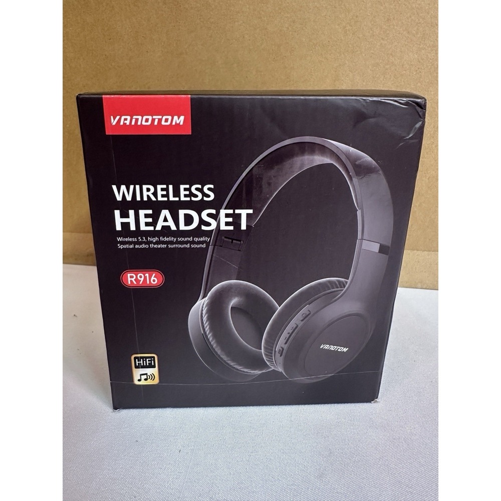 VANOTOM WIRELESS HEADSET R916, Black, HiFi, bluetooth